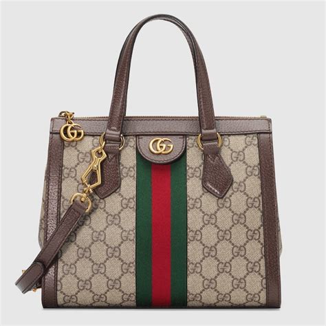 gucci 547551|Beige / Ebony GG Supreme Ophidia Small Tote Bag .